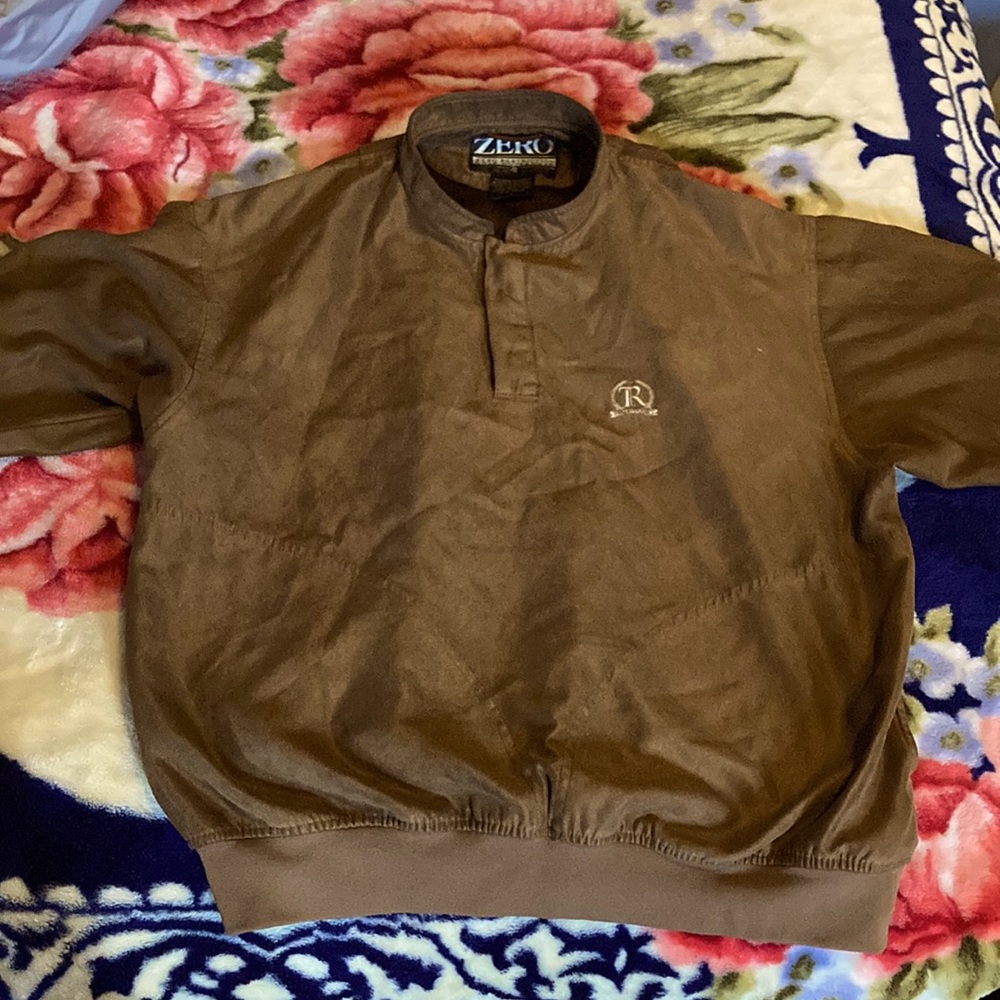 Vintage Zero Restriction Golf Outerwear Pullover Jacket Shirt Windbreaker Large